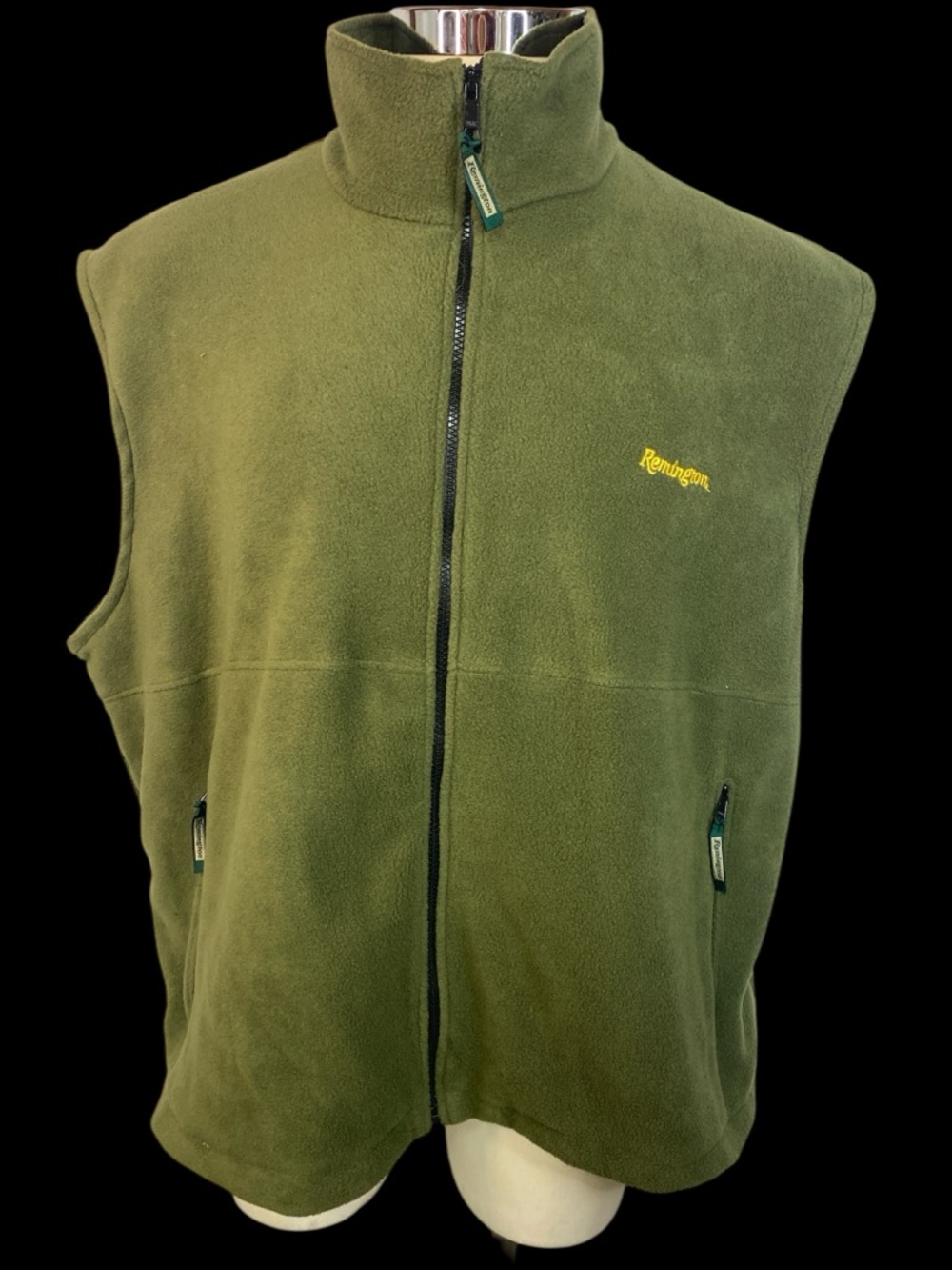 Remington Olive Green Fleece Zip-Up Vest Men’s 2XL
